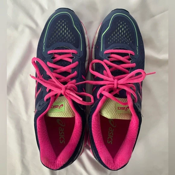 ASICS (Size US 10.5/ EUR 42.5) WMNS GEL KAYANO 22 'INDIGO BLUE PINK GLOW' - Picture 2 of 3